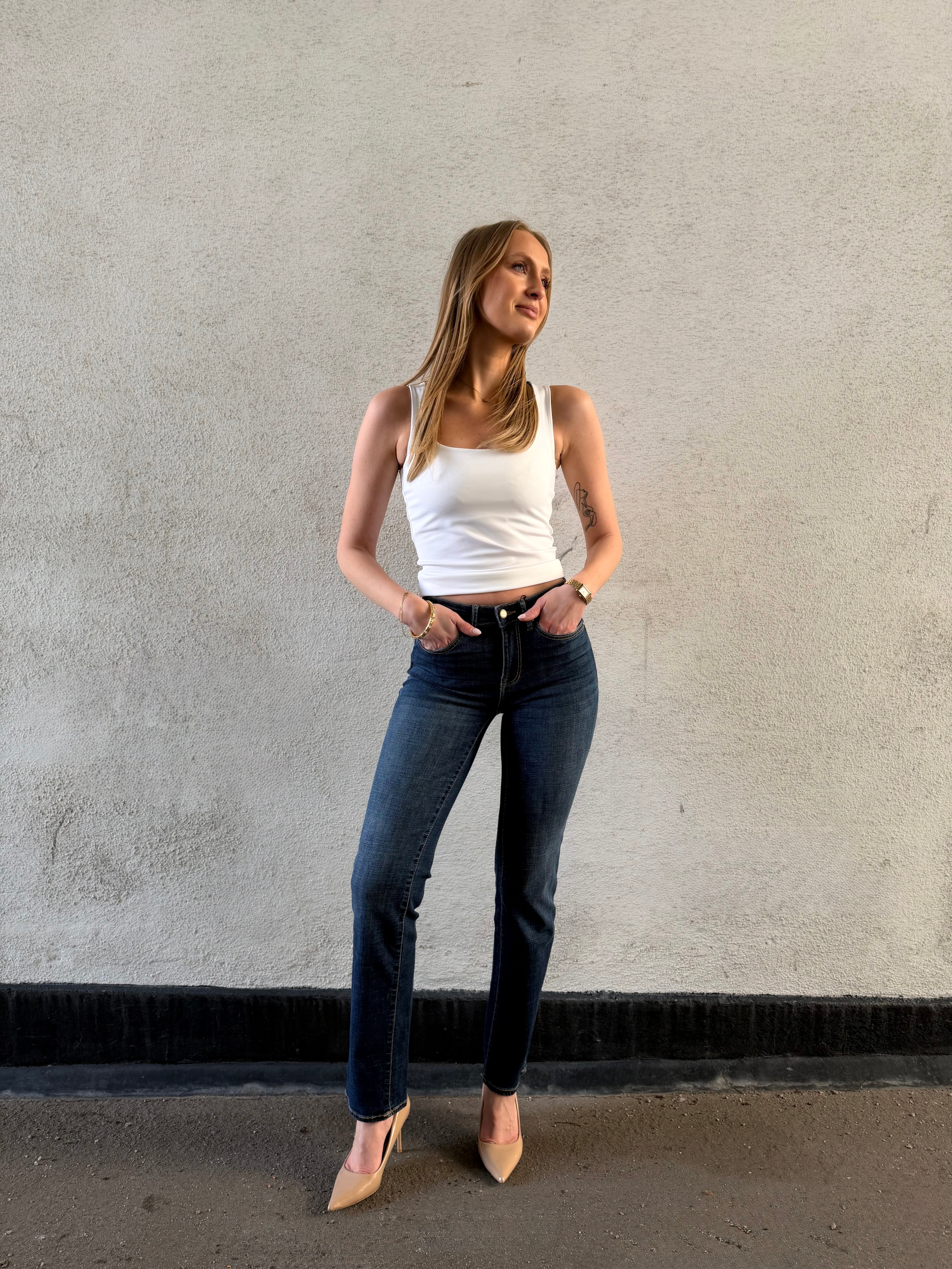 VMFLASH Jeans - Dark Blue Denim